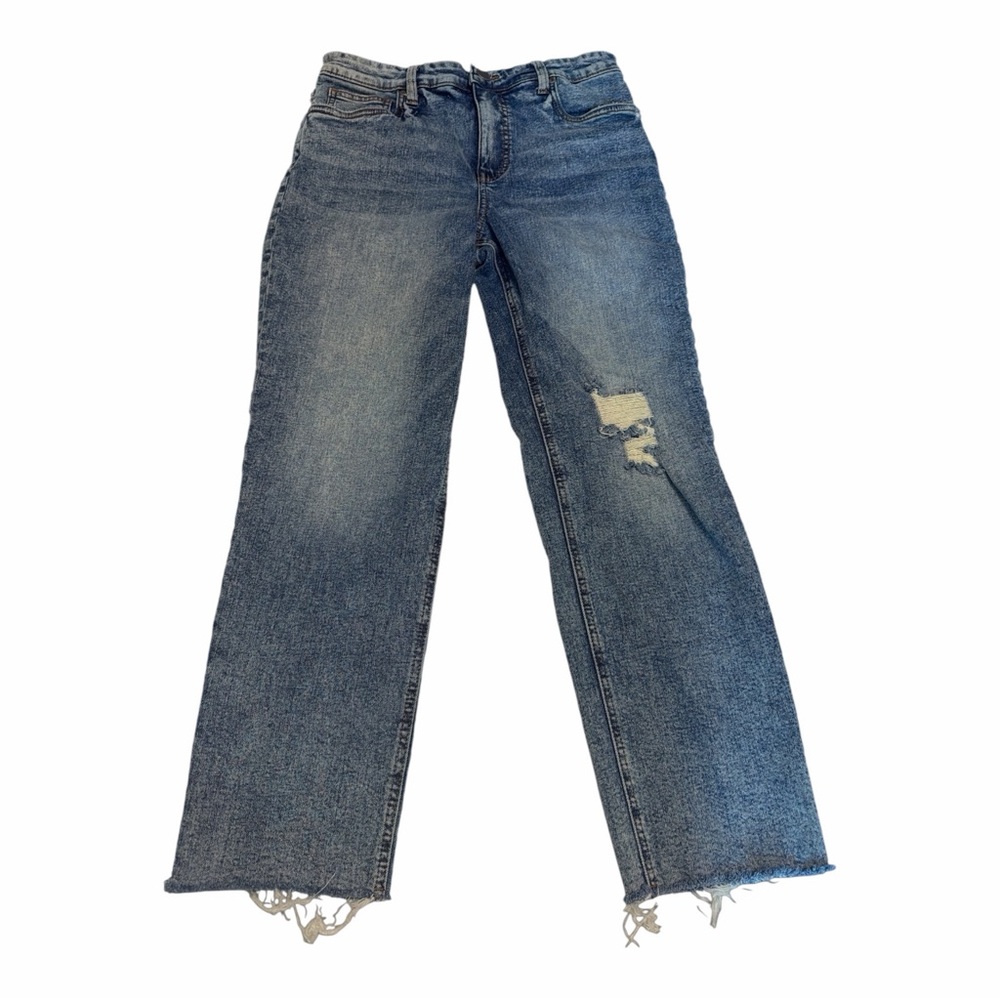 KUT from the Kloth Rachel Fab Ab Distressed Mom Jeans Size 10 High Rise Crop - Picture 7 of 10